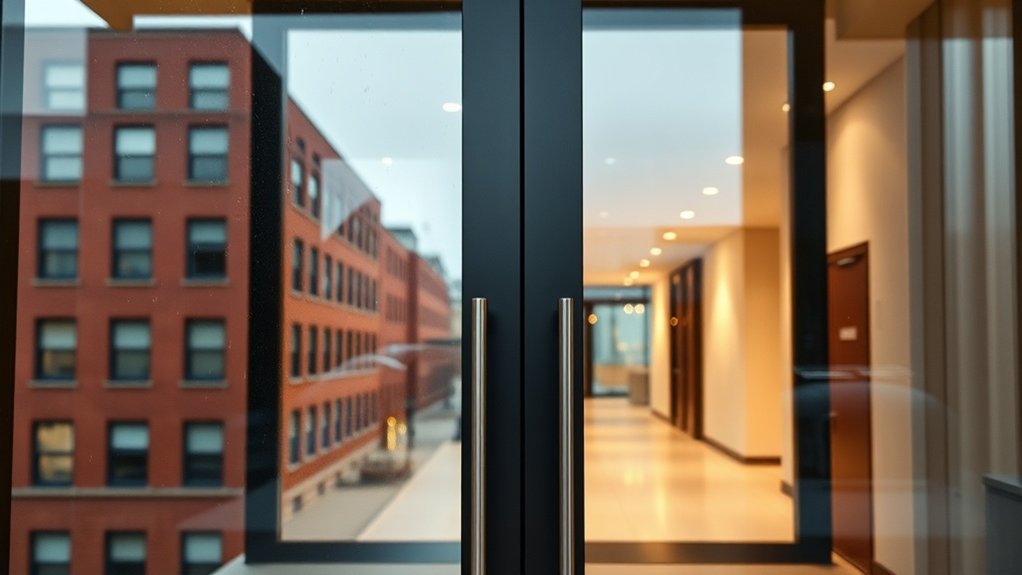 Glass Doors De Beauvoir Town