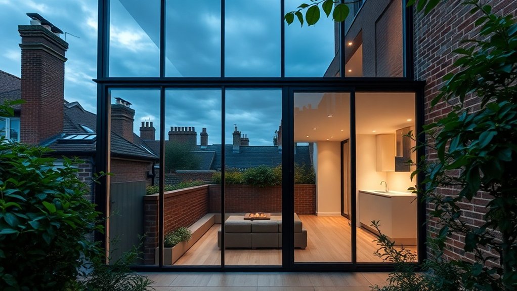 Glass Extension Walls Dalston