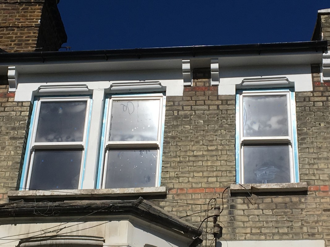 New uPVC sash windows fitted on Victorian terrace in Dalston